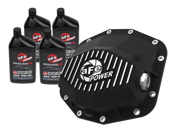 aFe Power - aFe Power Pro Series Rear Differential Cover Black w/ Machined Fins & Gear Oil RAM 1500 TRX 21-23 V8-6.2L (sc) - 46-71281B - Image 1