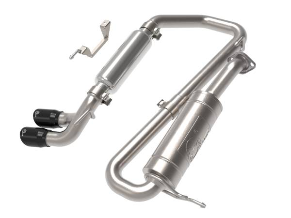 aFe Power - aFe Power Takeda 2-1/4 IN 304 Stainless Steel Cat-Back Exhaust System w/ Black Tip Suzuki Jimny 18-22 L4-1.5L - 49-37020-B - Image 1