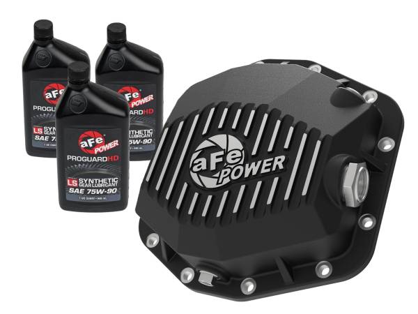 aFe Power - aFe Power Pro Series Rear Differential Cover Black w/ Machined Fins & Gear Oil Ford Bronco 21-23 L4-2.3L (t)/V6-2.7L (t) (Dana M220) - 46-71291B - Image 1