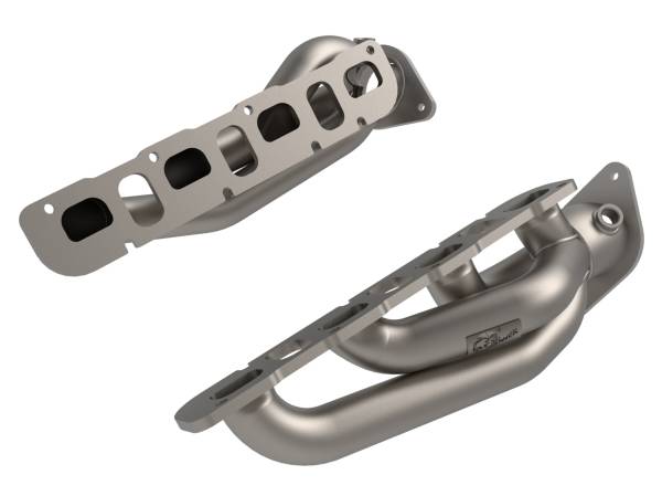 aFe Power - aFe Power Twisted Steel 1-7/8 IN to 2-3/4 IN 304 Stainless Headers w/ Titanium Coat Finish Jeep Wrangler 392 21-23 V8-6.4L - 48-38031-T - Image 1