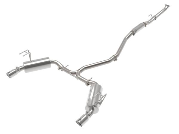 aFe Power - aFe Power Takeda 2-1/2 IN to 2-1/4 IN 304 Stainless Steel Cat-Back Exhaust w/ Polished Tip Honda Civic Sedan 22-23 L4-1.5L (t) - 49-36628-P - Image 1