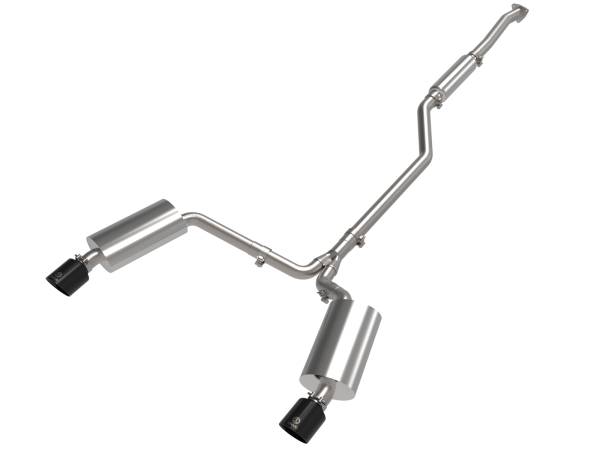 aFe Power - aFe Power Takeda 2-1/2 IN to 2-1/4 IN 304 Stainless Steel Cat-Back Exhaust System Black Acura TSX 09-14 L4-2.4L - 49-36629-B - Image 1