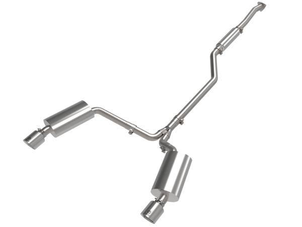 aFe Power - aFe Power Takeda 2-1/2 IN to 2-1/4 IN 304 Stainless Steel Cat-Back Exhaust System Polished Acura TSX 09-14 L4-2.4L - 49-36629-P - Image 1