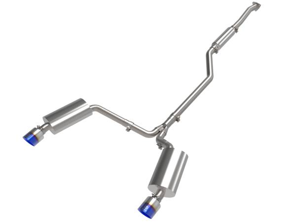 aFe Power - aFe Power Takeda 2-1/2 IN to 2-1/4 IN 304 Stainless Steel Cat-Back Exhaust System Blue Acura TSX 09-14 L4-2.4L - 49-36629-L - Image 1