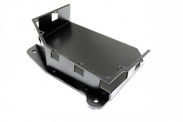 EVO Manufacturing - Jeep JK 3.8L Transmission Skid Plate 07-11 Wrangler JK Auto Black Powdercoat EVO Manufacturing - Image 1