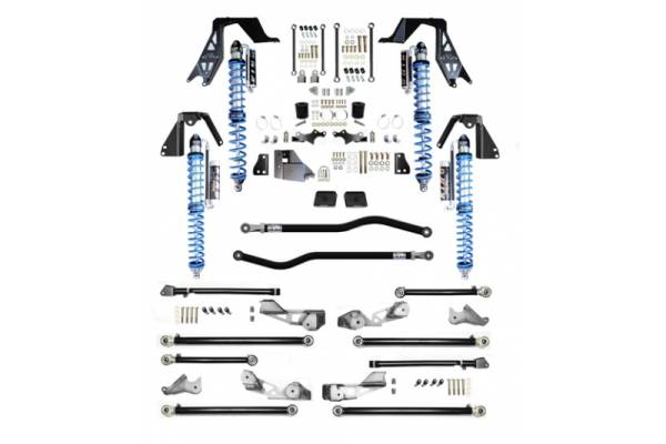 EVO Manufacturing - Jeep JLU High Clearance Pro Long Arm NV2514 with Compression Adjusters Plus Black EVO Mfg - Image 1