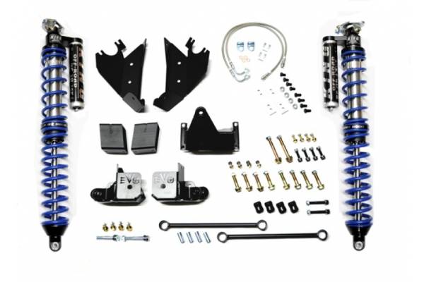 EVO Manufacturing - Jeep JK Coilover Kit Rear Bolt On with C/Os 07-18 Wrangler JK Black with Compression Adjusters Aftermarket Rear Axle EVO Mfg - Image 1