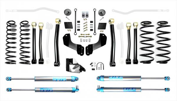 EVO Manufacturing - Jeep Wrangler JLU 4.5 Inch Heavy Duty High Clearance Long Arm Suspension System with EVO SPEC King 2.0 Inch Shocks EVO Manufacturing - Image 1