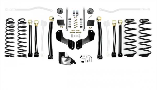 EVO Manufacturing - Jeep Wrangler JLU 4.5 Inch Heavy Duty High Clearance Long Arm Suspension System EVO Manufacturing - Image 1