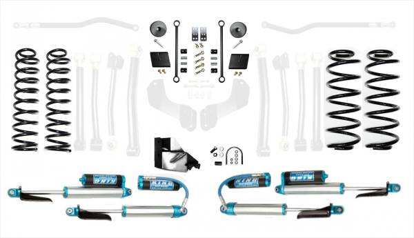 EVO Manufacturing - Jeep Wrangler JLU 2.5 Inch Heavy Duty High Clearance Long Arm w/EVO SPEC King 2.5 Inch Shocks with Adjusters EVO Manufacturing - Image 1