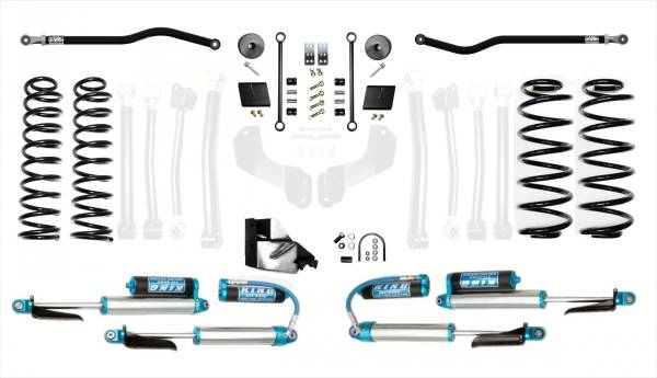 EVO Manufacturing - Jeep Wrangler JLU 3.5 Inch High Clearance Plus Long Arm w/ EVO SPEC King 2.5 Inch Shocks with Adjusters EVO Manufacturing - Image 1