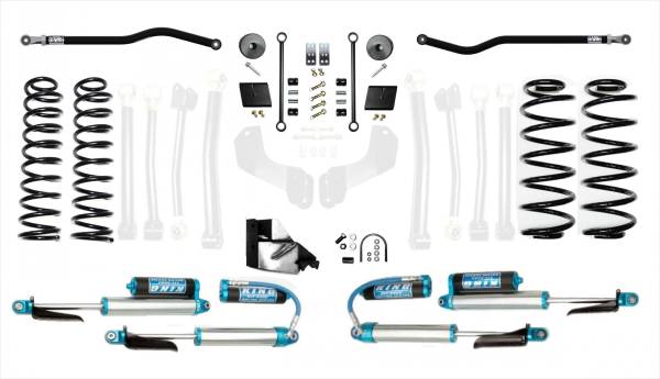 EVO Manufacturing - Jeep Wranlger Diesel JLU 2.5 Inch High Clearance Plus Long Arm w/EVO SPEC King 2.5 Inch Shocks with Adjusters EVO Manufacturing - Image 1