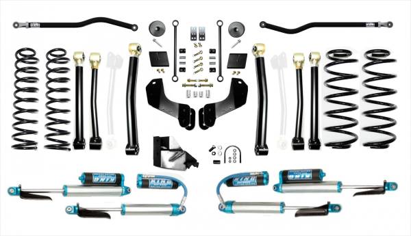 EVO Manufacturing - Jeep Wrangler JLU 4.5 Inch Heavy Duty High Clearance Plus Long Arm w/ EVO SPEC King 2.5 Inch Shocks with Adjusters EVO Manufacturing - Image 1