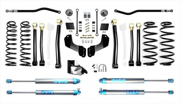 EVO Manufacturing - Jeep Wrangler JLU 4.5 Inch Heavy Duty High Clearance Plus Long Arm Suspension System with EVO SPEC King 2.0 Inch Shocks EVO Manufacturing - Image 1