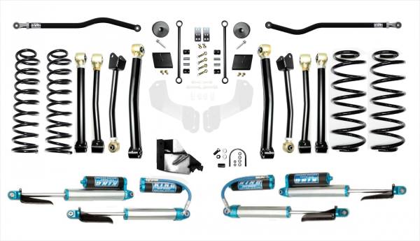 EVO Manufacturing - Jeep Wrangler JL 4.5 Inch Heavy Duty Enforcer Lift Stage 4 Plus w/ EVO SPEC King 2.5 Inch Shocks with Adjusters EVO Manufacturing - Image 1