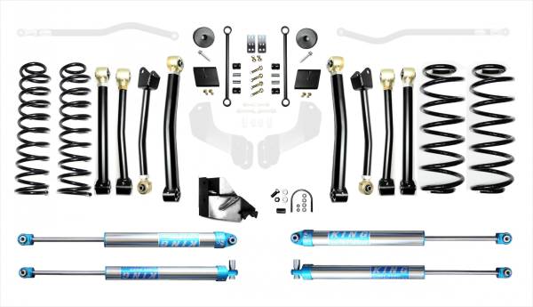 EVO Manufacturing - Jeep Wrangler JL 4.5 Inch Heavy Duty Enforcer Lift Stage 4 with EVO SPEC King 2.0 Inch Shocks EVO Manufacturing - Image 1