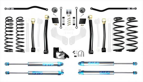 EVO Manufacturing - Jeep Wrangler JL 4.5 Inch Heavy Duty Enforcer Lift Stage 3 Plus with EVO SPEC KING 2.0 Inch Shocks EVO Manufacturing - Image 1