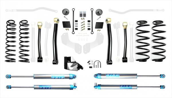 EVO Manufacturing - Jeep Wrangler JL 4.5 Inch Heavy Duty Enforcer Lift Stage 3 with EVO SPEC KING 2.0 Inch Shocks EVO Manufacturing - Image 1