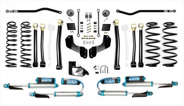 EVO Manufacturing - Jeep Wrangler JL 4.5 Inch Heavy Duty Enforcer Overland Lift Stage 4 Plus w/ EVO SPEC King 2.5 Inch Shocks with Adjusters EVO Manufacturing - Image 1