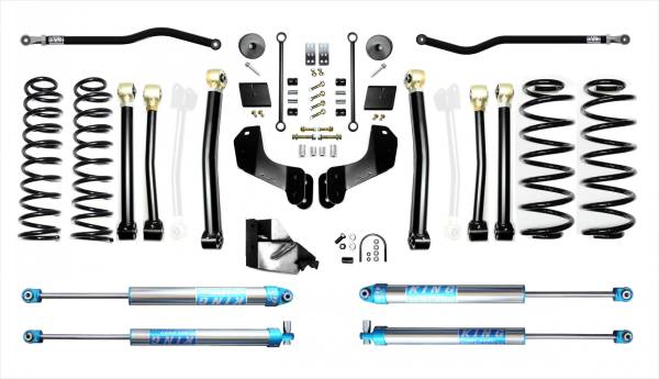 EVO Manufacturing - Jeep Wrangler JL 4.5 Inch ECO Diesel Enforcer Overland Lift Stage 4 Plus with EVO SPEC King 2.0 Inch Shocks EVO Manufacturing - Image 1