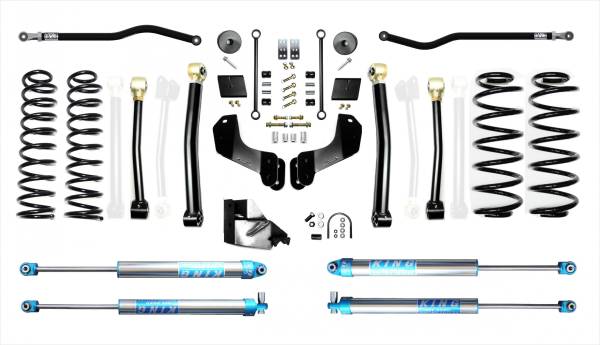 EVO Manufacturing - Jeep Wrangler JL 4.5 Inch Heavy Duty Enforcer Overland Lift Stage 3 Plus with EVO SPEC KING 2.0 Inch Shocks EVO Manufacturing - Image 1