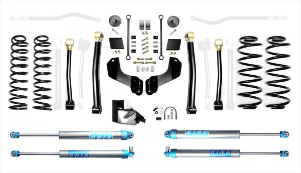 EVO Manufacturing - Jeep Wrangler JL 4.5 Inch Heavy Duty Enforcer Overland Lift Stage 3 with EVO SPEC KING 2.0 Inch Shocks EVO Manufacturing - Image 1