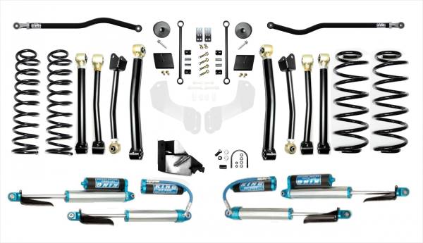 EVO Manufacturing - Jeep Wrangler JL Diesel 4.5 Inch Enforcer Lift Stage 4 Plus w/ EVO SPEC King 2.5 Inch Shocks with Adjusters EVO Manufacturing - Image 1