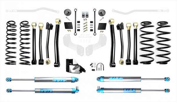 EVO Manufacturing - 18-Present Jeep Wrangler JL 4.5 Inch Enforcer 4XE Lift Stage 4 w/ EVO SPEC King 2.0 Shocks EVO Manufacturing - Image 1