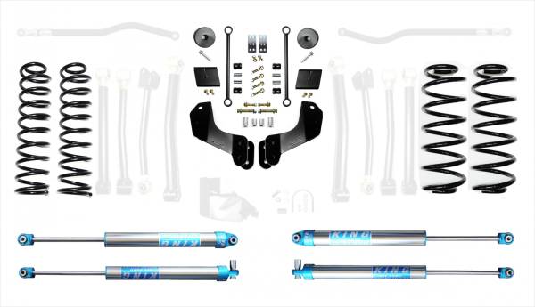EVO Manufacturing - 18-Present Jeep Wrangler JL 2.5 Inch Enforcer Overland 4XE Lift Stage 1 with EVO SPEC King 2.0 Shocks with Adjusters EVO Manufacturing - Image 1