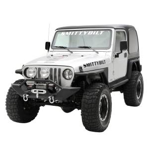 Smittybilt XRC Front Bumper Textured Black w/Two Light Tabs[Up to 9 in. Lights] - 76800