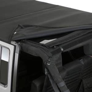 Smittybilt - Smittybilt Bowless Combo Top w/Tinted Windows Marine Grade Durable Vinyl Coated Soft Top OEM Diamond Style Fabric 30ml DOT Tinted Glass Black - 9083235 - Image 3