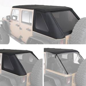 Smittybilt - Smittybilt Bowless Combo Top w/Tinted Windows ProT3K Triple Layered Marine Grade Durable Vinyl Coated Soft Top OEM Diamond Style Fabric 30ml DOT Tinted Glass Black - 9087235 - Image 9