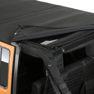 Smittybilt - Smittybilt Bowless Combo Top w/Tinted Windows ProT3K Triple Layered Marine Grade Durable Vinyl Coated Soft Top OEM Diamond Style Fabric 30ml DOT Tinted Glass Black - 9087235 - Image 17