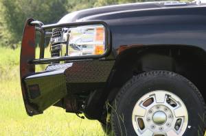 Fab Fours - Fab Fours Black Steel Front Ranch Bumper 2 Stage Black Powder Coated w/Full Grill Guard Incl. Light Cut-Outs - CH11-S2760-1 - Image 5