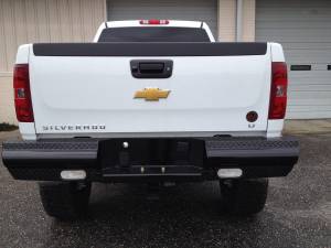 Fab Fours - Fab Fours Black Steel Ranch Rear Bumper 2 Stage Black Powder Coated - CH11-T2150-1 - Image 4