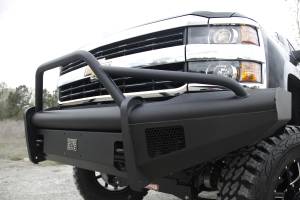 Fab Fours - Fab Fours Elite Front Ranch Bumper 2 Stage Black Powder Coated w/Pre-Runner Grill Guard And Tow Hooks - CH14-Q3062-1 - Image 3