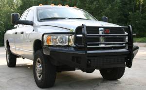Fab Fours - Fab Fours Black Steel Front Ranch Bumper 2 Stage Black Powder Coated w/Full Grill Guard Incl. Light Cut-Outs - DR03-S1060-1 - Image 4