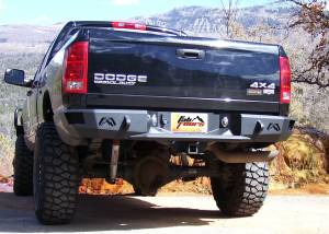 Fab Fours - Fab Fours Heavy Duty Rear Bumper 2 Stage Black Powder Coated Incl. 0.75 in. D-Ring Mount - DR03-W1050-1 - Image 2