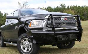 Fab Fours - Fab Fours Black Steel Front Ranch Bumper 2 Stage Black Powder Coated w/Full Grill Guard Incl. Light Cut-Outs - DR06-S1160-1 - Image 3