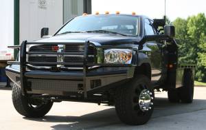 Fab Fours - Fab Fours Black Steel Front Ranch Bumper 2 Stage Black Powder Coated w/Full Grill Guard Incl. Light Cut-Outs - DR06-S1160-1 - Image 4