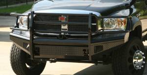 Fab Fours - Fab Fours Black Steel Front Ranch Bumper 2 Stage Black Powder Coated w/Full Grill Guard Incl. Light Cut-Outs - DR06-S1160-1 - Image 5