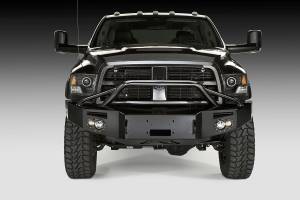 Fab Fours - Fab Fours Premium Heavy Duty Winch Front Bumper 2 Stage Black Powder Coated w/Pre-Runner Grill Guard Incl. 1in. D-Ring Mt./Light Cut-Out w/Fab Four 90mm Fog Lamp/60mm Turn Signal - DR10-A2952-1 - Image 3