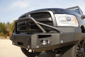 Fab Fours - Fab Fours Premium Winch Front Bumper 2 Stage Black Powder Coated w/Pre-Runner Grill Guard w/Sensors - DR13-F2952-1 - Image 4