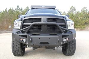 Fab Fours - Fab Fours Premium Winch Front Bumper Uncoated/Paintable w/Pre-Runner Grill Guard w/Sensors [AWSL] - DR13-F2952-B - Image 3