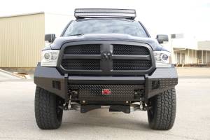 Fab Fours - Fab Fours Black Steel Front Bumper 2 Stage Black Powder Coated w/o Grill Guard w/Tow Hooks - DR13-K2961-1 - Image 4