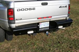Fab Fours - Fab Fours Black Steel Ranch Rear Bumper 2 Stage Black Powder Coated - DR94-T1650-1 - Image 2