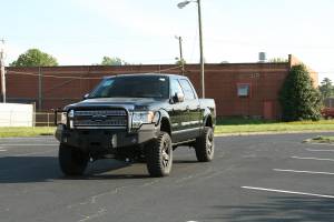 Fab Fours - Fab Fours Premium Heavy Duty Winch Front Bumper 2 Stage Black Powder Coated w/Full Grill Guard Incl. 1 in. D-Ring Mounts/Light Cut-Outs w/Hella 90mm Fog Lamps And 60mm Turn Signals - FF09-H1950-1 - Image 4