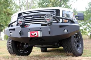 Fab Fours - Fab Fours Premium Heavy Duty Winch Front Bumper 2 Stage Black Powder Coated w/Pre-Runner Grill Guard Incl. 1in. D-Ring Mts./Light Cut-Outs w/Hella 90mm Fog Lamps/60mm Turn Signals - FF09-H1952-1 - Image 5
