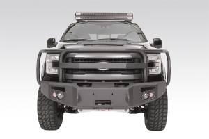 Fab Fours - Fab Fours Premium Heavy Duty Winch Front Bumper Uncoated/Paintable w/Full Grill Guard Incl. 1 in. D-Ring Mounts/Light Cut-Outs w/Hella 90mm Fog Lamps And 60mm Turn Signals [AWSL] - FF15-H3250-B - Image 4