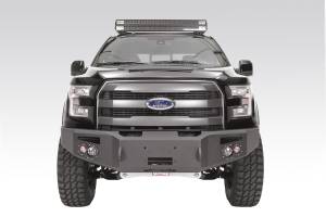 Fab Fours - Fab Fours Premium Heavy Duty Winch Front Bumper Uncoated/Paintable w/o Grill Guard Incl. 1 in. D-Ring Mounts/Light Cut-Outs w/Hella 90mm Fog Lamps And 60mm Turn Signals [AWSL] - FF15-H3251-B - Image 2